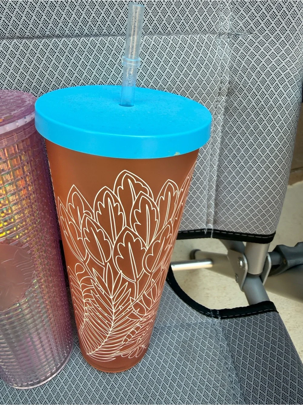 Starbucks 24oz Tumbler Lot of 3 Ombre Glimmer Copper Floral NEW